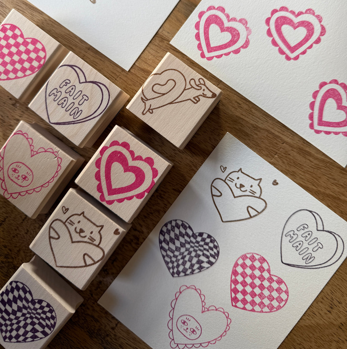 Tampon encreur RETRO LOVE boîte mystère