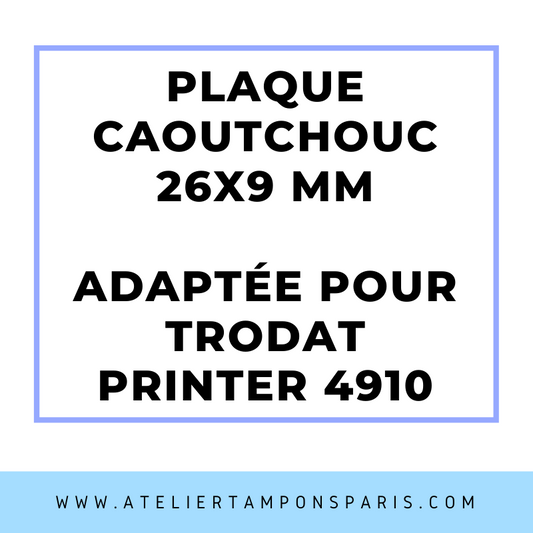 SEMELLE CAOUTCHOUC POUR TAMPON ENCREUR TRODAT 4910