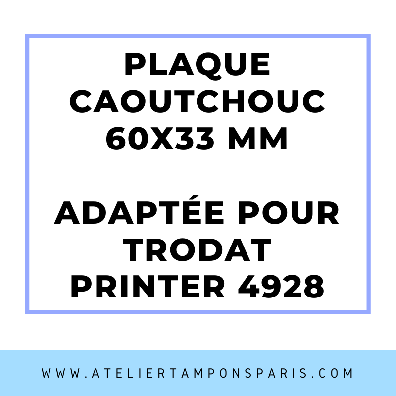 SEMELLE CAOUTCHOUC POUR TAMPON ENCREUR TRODAT 4928