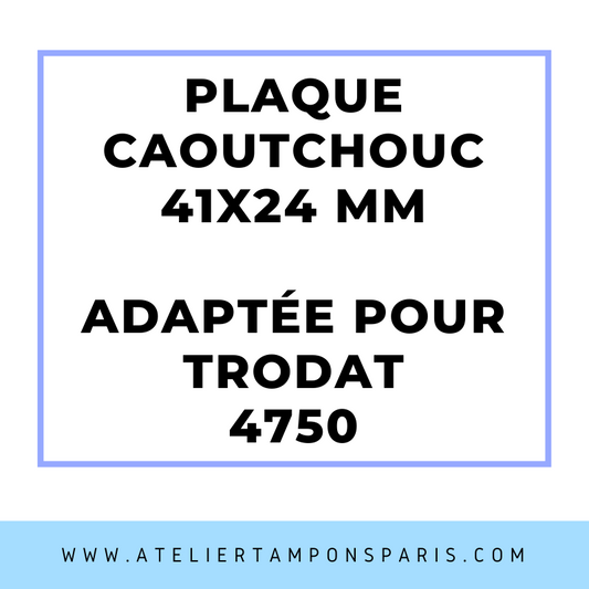 SEMELLE CAOUTCHOUC POUR TAMPON ENCREUR TRODAT 4750