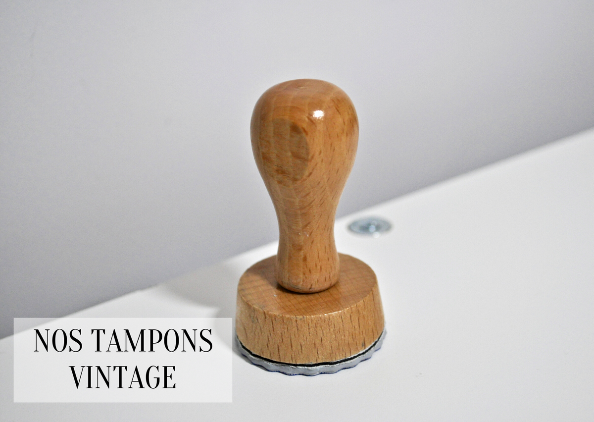 Tampon vintage manche bois