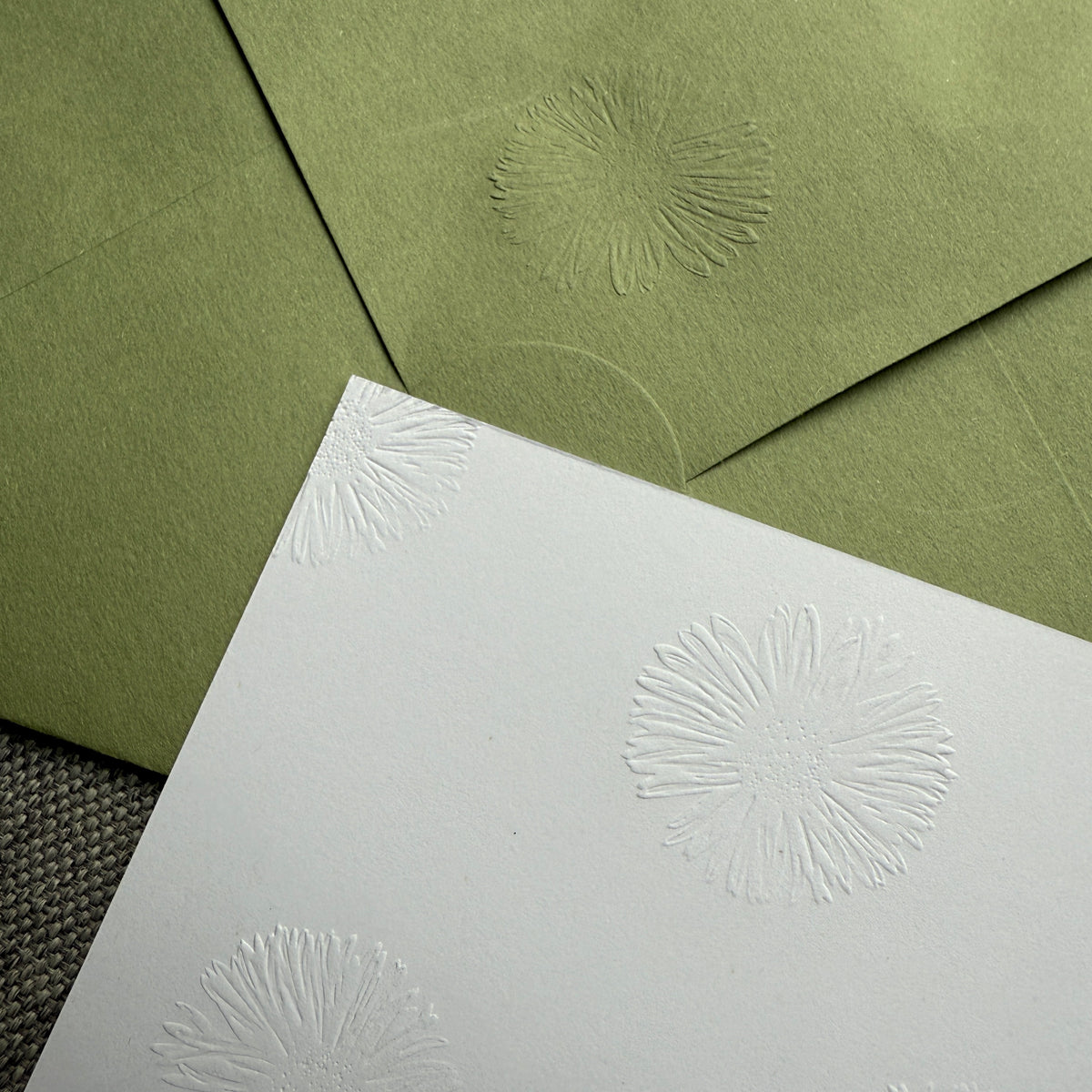 Timbre à sec motif Floral A27