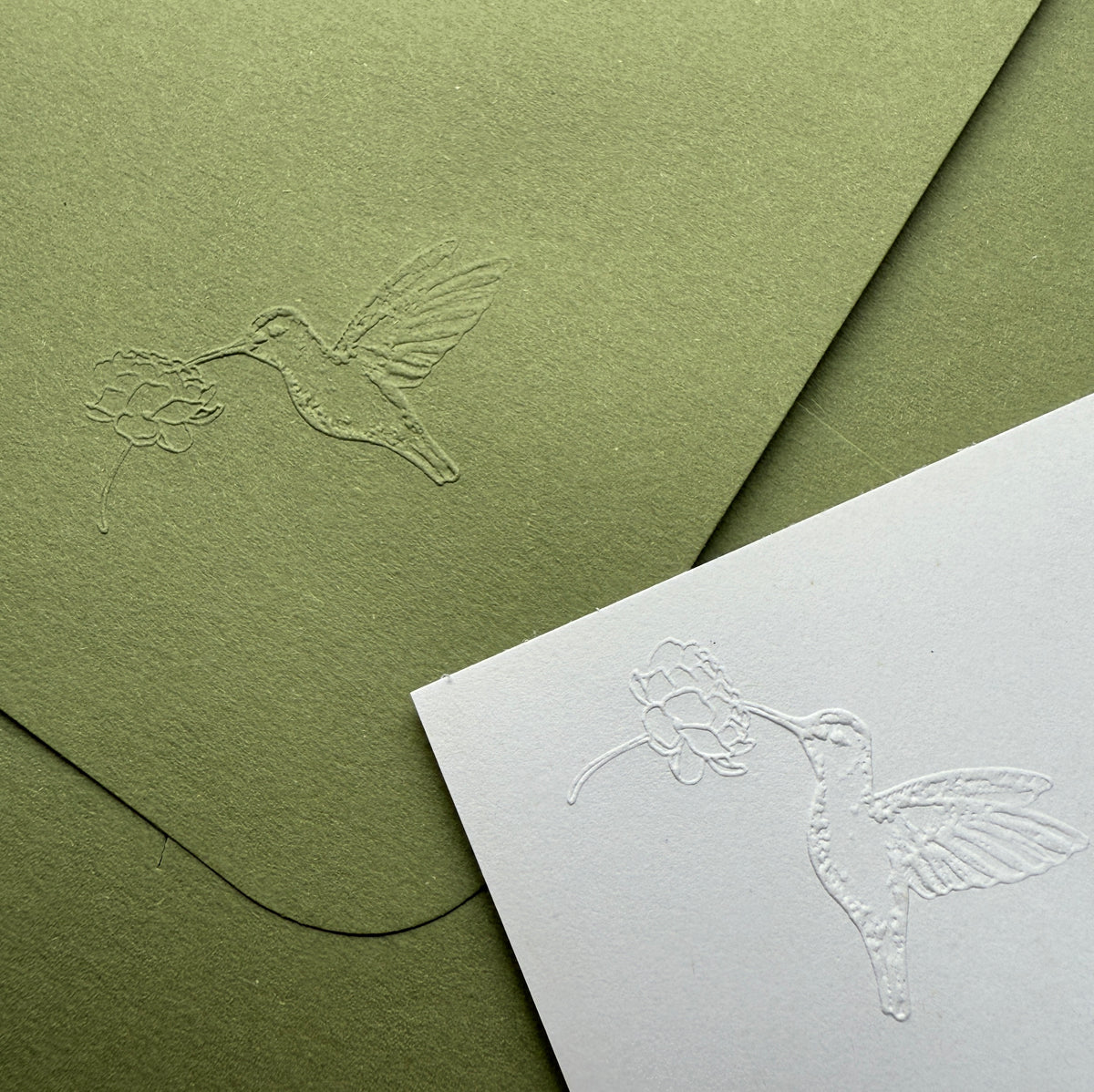 Timbre à sec motif L'oiseau Amoureux