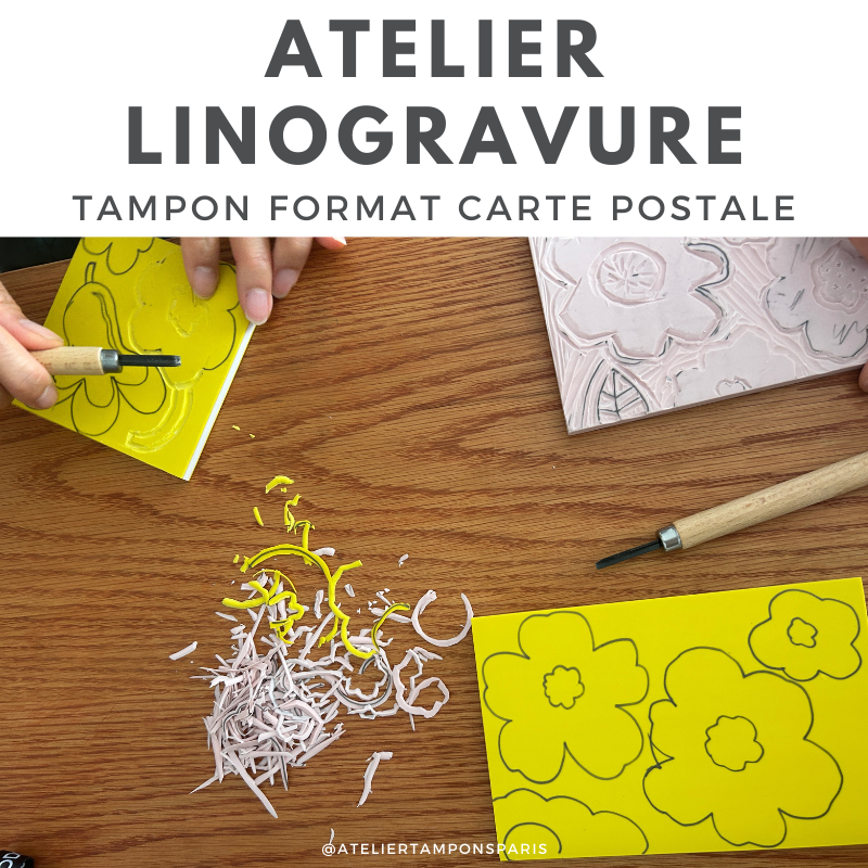 Atelier linogravure : confectionne ton propre tampon grand format