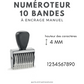 Tampon numéroteur à encrage séparé 10 bandes