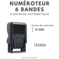 Tampon numéroteur à encrage automatique 6 bandes TRODAT printy 4836