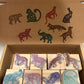 Jeu de tampons animaux floraux