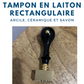 Tampon en laiton rectangulaire pour argile, savon, terre et céramique