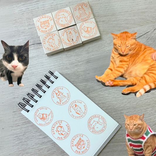 Tampon illustré Approuvé par mon chat
