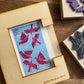 Kit tampons superposition carte postale modèle Les Oiseaux