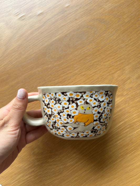 Tasse céramique modelée et peinte à la main – Mug Fleurs