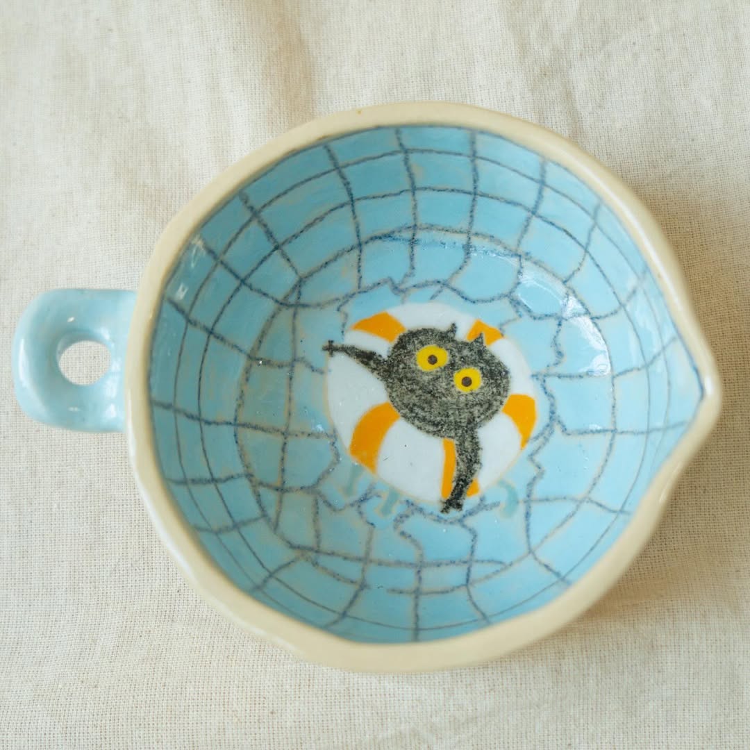 Tasse céramique modelée et peinte à la main – Félix et Goose
