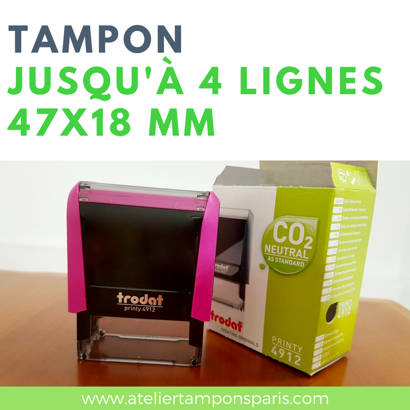 Tampon encreur automatique 4 lignes TRODAT printy 4912