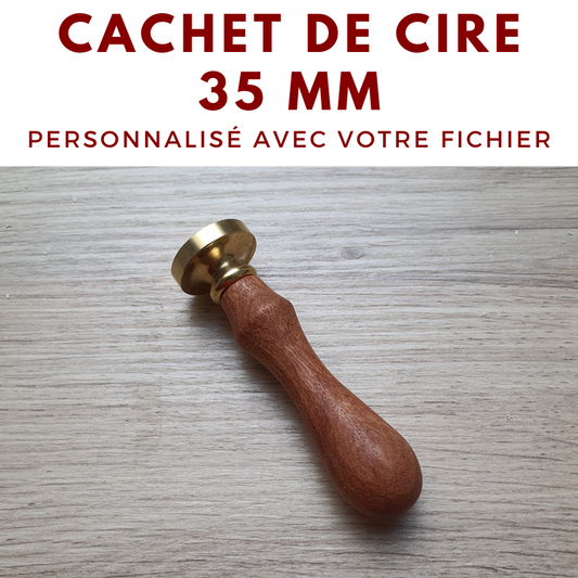 Cachet de cire personnalisé 35 mm, sceau à cire, sceau personnalisé