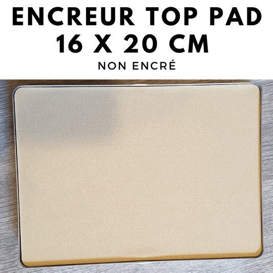 Encrier TOP PAD métal 160 x 220 mm NON ENCRE, encrier colop