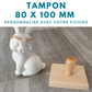 Tampon bois vintage 80 x 100 mm personnalisé