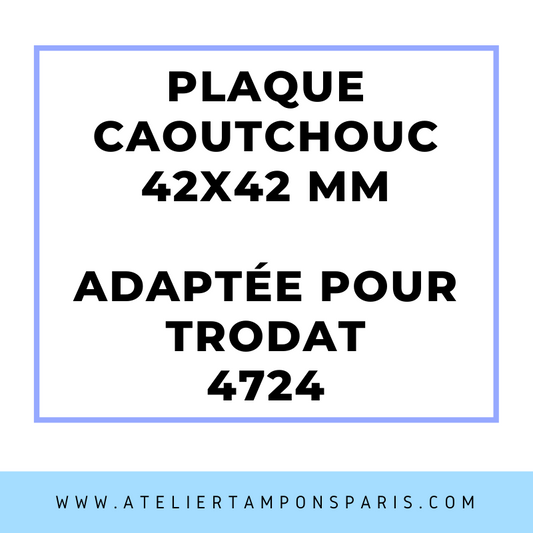 SEMELLE CAOUTCHOUC POUR TAMPON ENCREUR TRODAT 4724